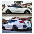 Side Skirt Extensions for Honda Civic 2016-2021 (LX EX SI Type-R Style)