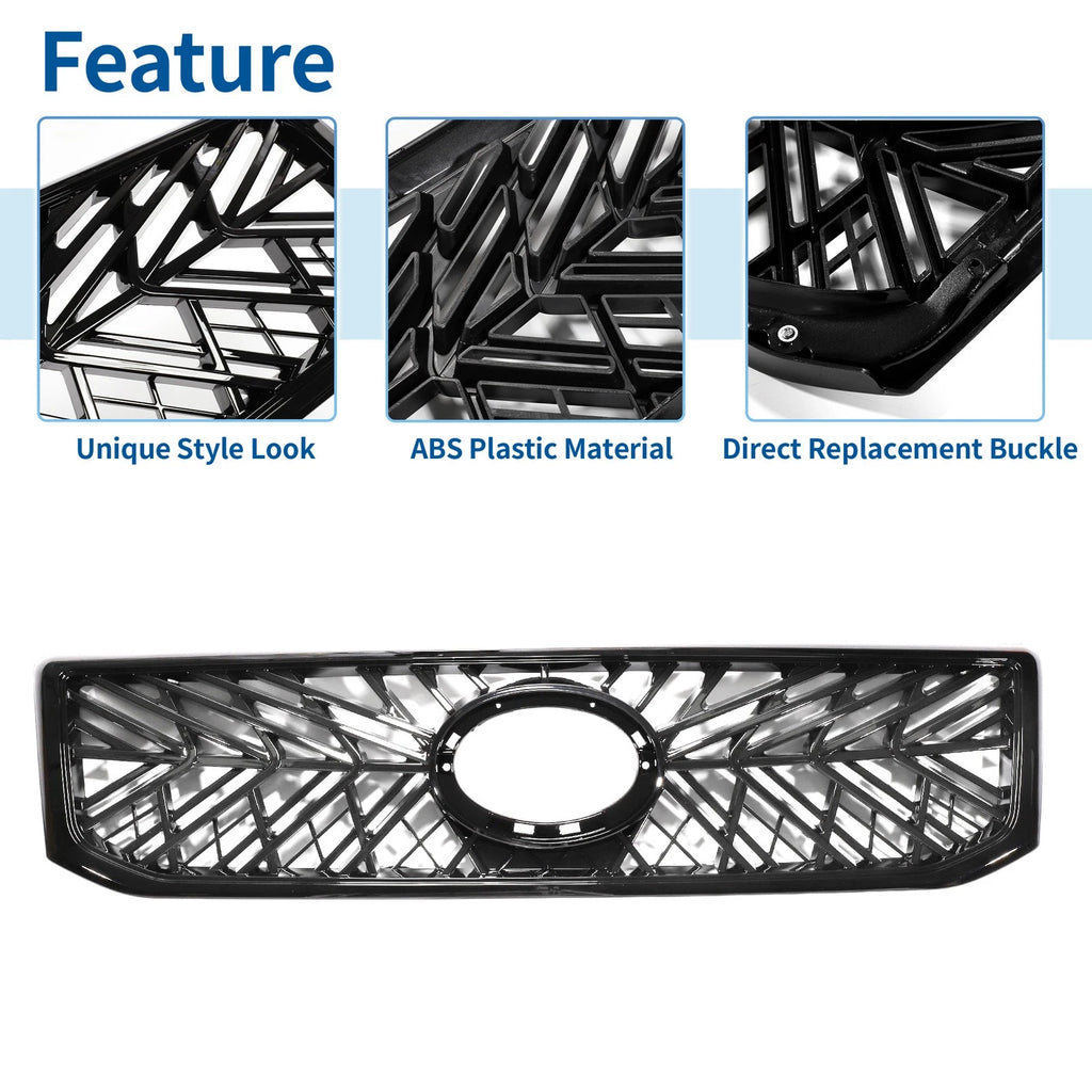 Front Upper Hood Bumper Grille for Toyota Land Cruiser Prado (2002–2009)