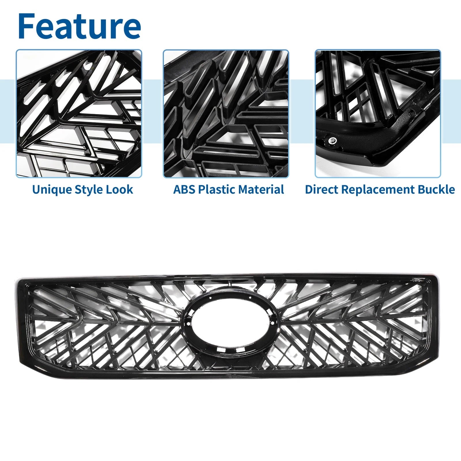 Front Upper Hood Bumper Grille for Toyota Land Cruiser Prado (2002–2009)