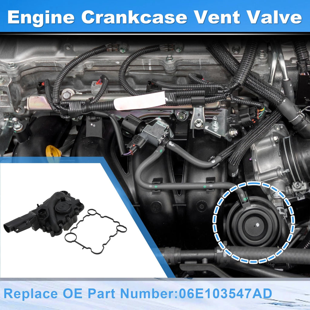 Engine Crankcase Vent Valve Oil Separator No.06E103547AD for Audi A4 3.0L (2013–2015)