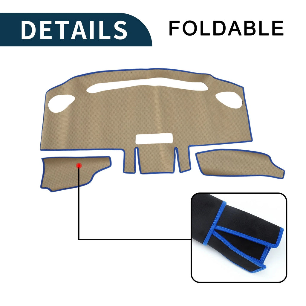 Dashboard Cover Mat for Mazda Flair Wagon MM21 (2012–2019) Black Blue Set