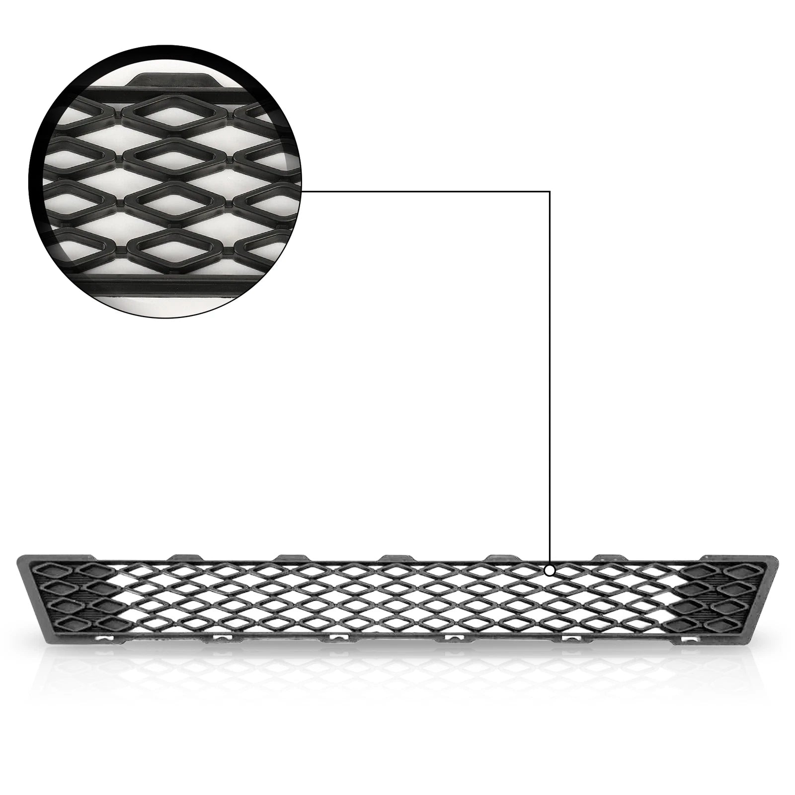 Front Lower Bumper Grille for Kia Optima (2011-2013) Textured Black Plastic