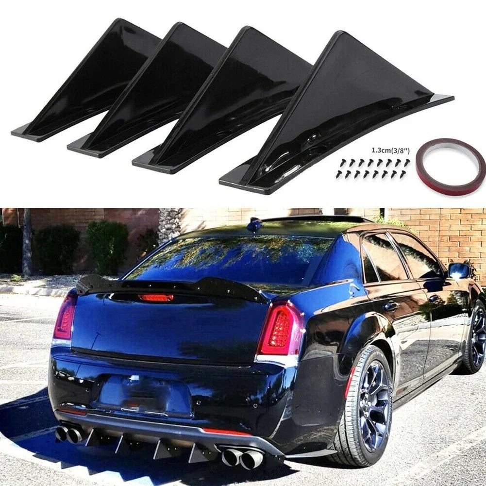 4 x Rear Bumper Diffuser Lip Splitter Fin Trim Cap for Chrysler 300 (2005–2023)