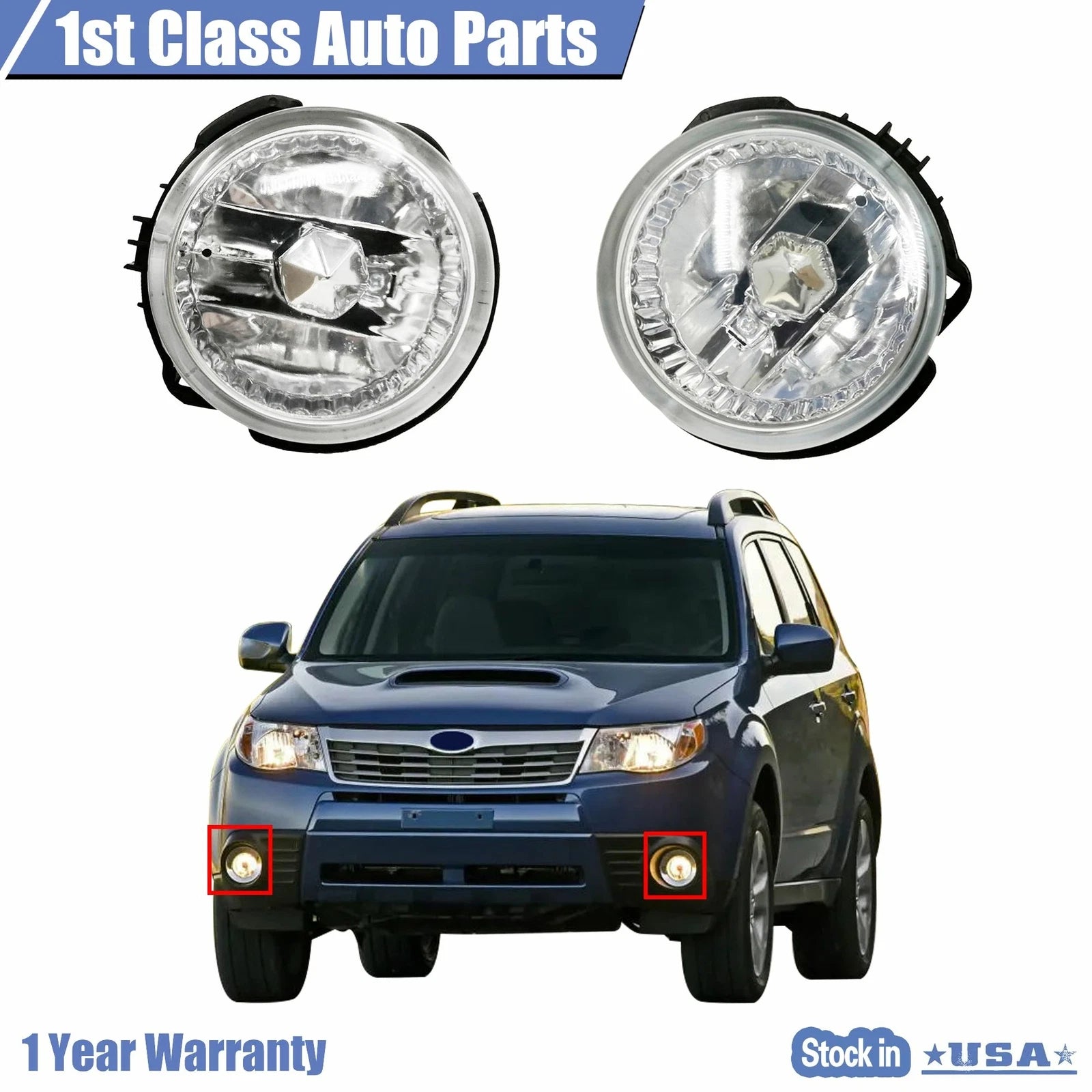 Pair of Fog Driving Light Lamps for Subaru Forester Impreza (2009–2013) 84501SC020