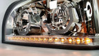 Driver Chrome Headlight w LED Turn Signal Light Bar for Freightliner Century (1990–2007)