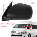 Electric Door Mirror for Toyota Hiace Van (2005–2013) Left Side Black Plastic