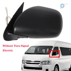 Electric Door Mirror for Toyota Hiace Van (2005–2013) Left Side Black Plastic