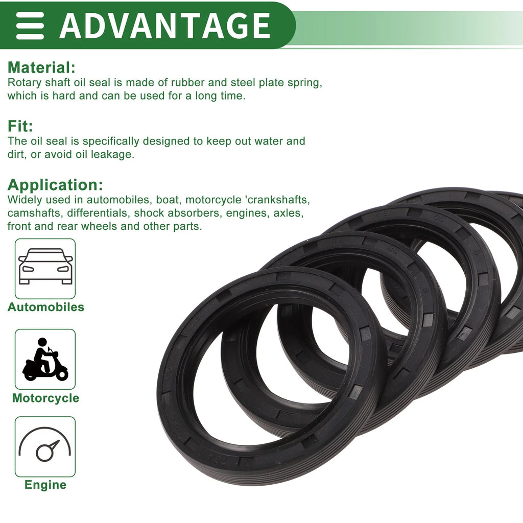 Set of 5 Oil Seals NBR Rubber 48x65x8mm for Various Models 