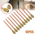 10 Pcs Access Valves Copper Tube for Air Conditioner Refrigeration