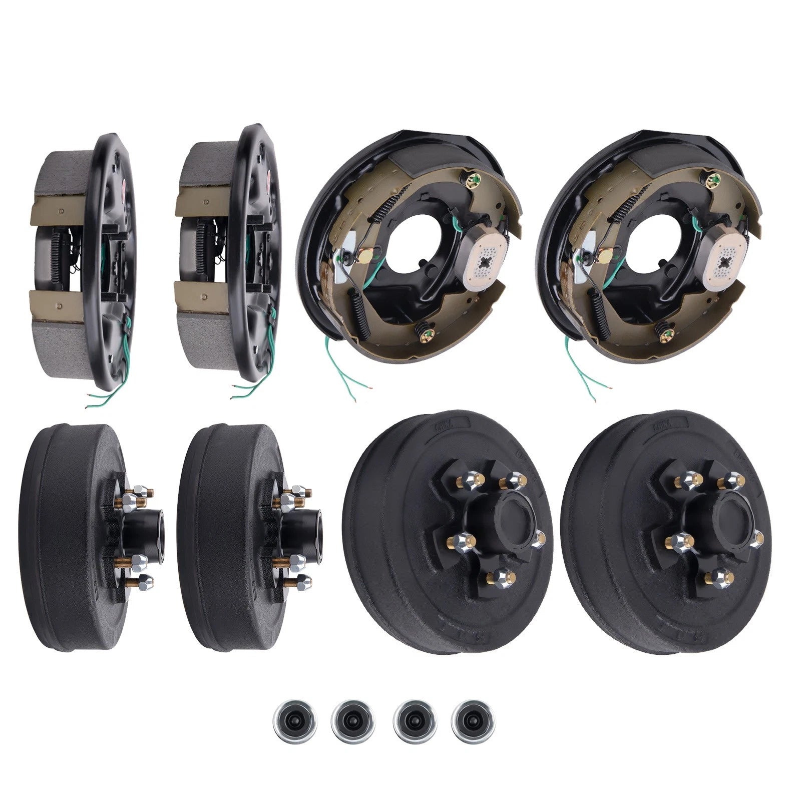 5 x 4.5 Hub Drum Kits with 10"x2-1/4" Electric Brakes for 3500 lbs Axle