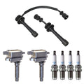 2 Ignition Coil Wires & 4 NGK Spark Plugs for Kia Sportage (L4 FED)