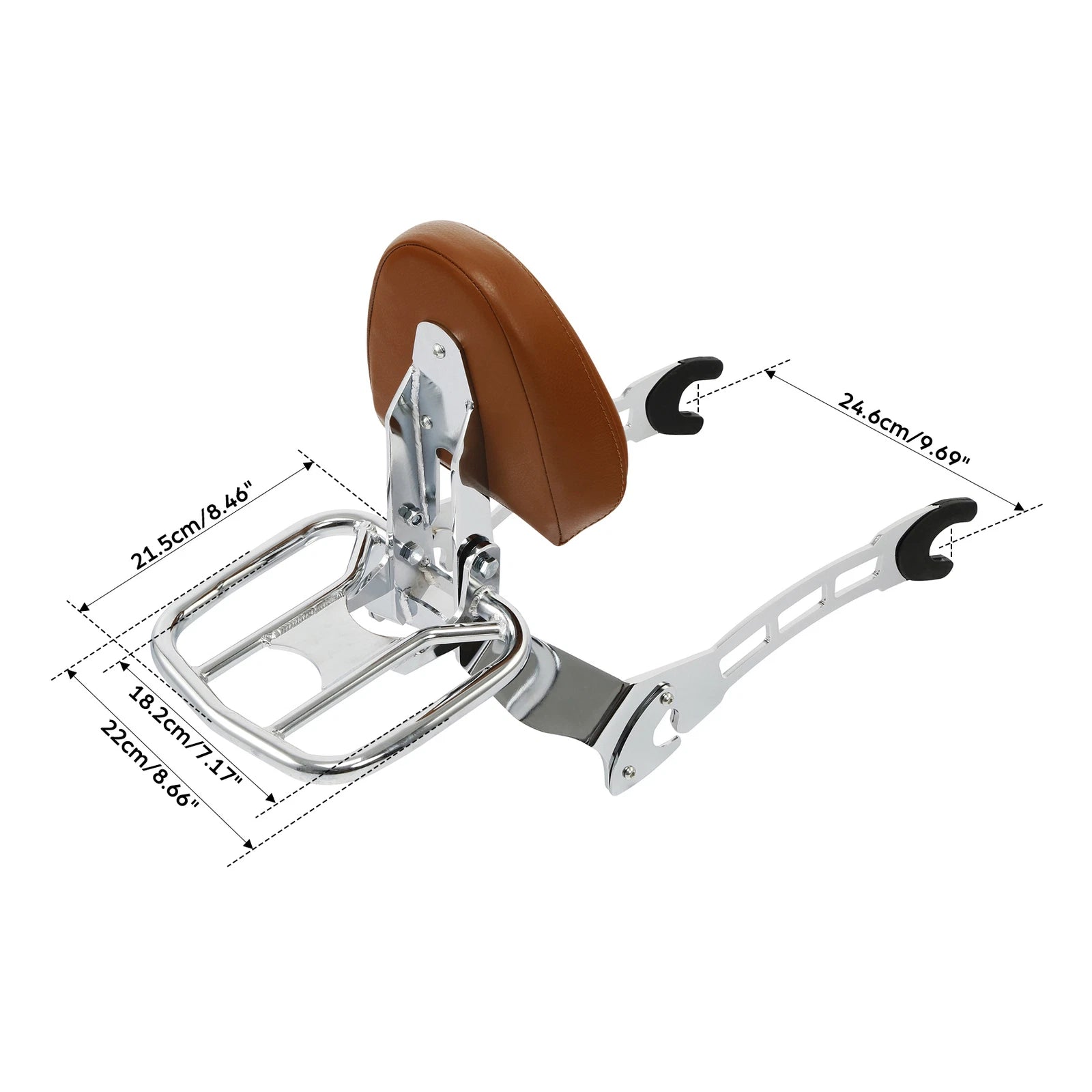 Passenger Sissy Bar & Backrest with Mounting Spools for Indian Scout Sixty (2019–2020)