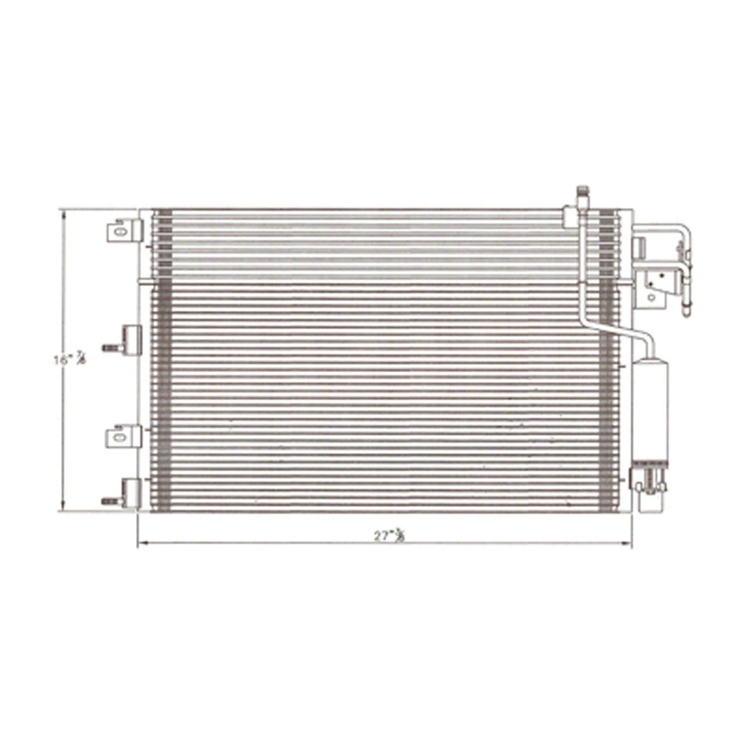 Replacement A/C Condenser Repair Part For 2008-2011 Ford Focus