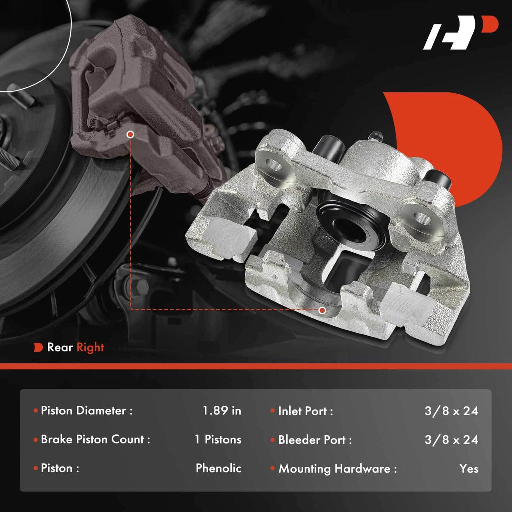 Pair Rear Brake Calipers for Jeep Grand Cherokee (1999–2004)