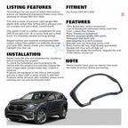 Carbon Fiber Black Dashboard Instrument Panel Cover for Honda CR-V (2017-2022)