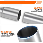 2" OD Mild Steel 180 Degree Slip Fit Exhaust U-Bend for Custom Applications