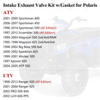 Intake Exhaust Valve Cylinder Head Gasket Kit for Polaris Big Boss 500 (1998–2002)