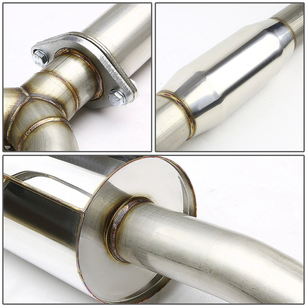 Dual 4" Rolled Muffler Tip Racing Catback Exhaust for Nissan Altima (2007–2012)