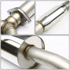 Dual 4" Rolled Muffler Tip Racing Catback Exhaust for Nissan Altima (2007–2012)