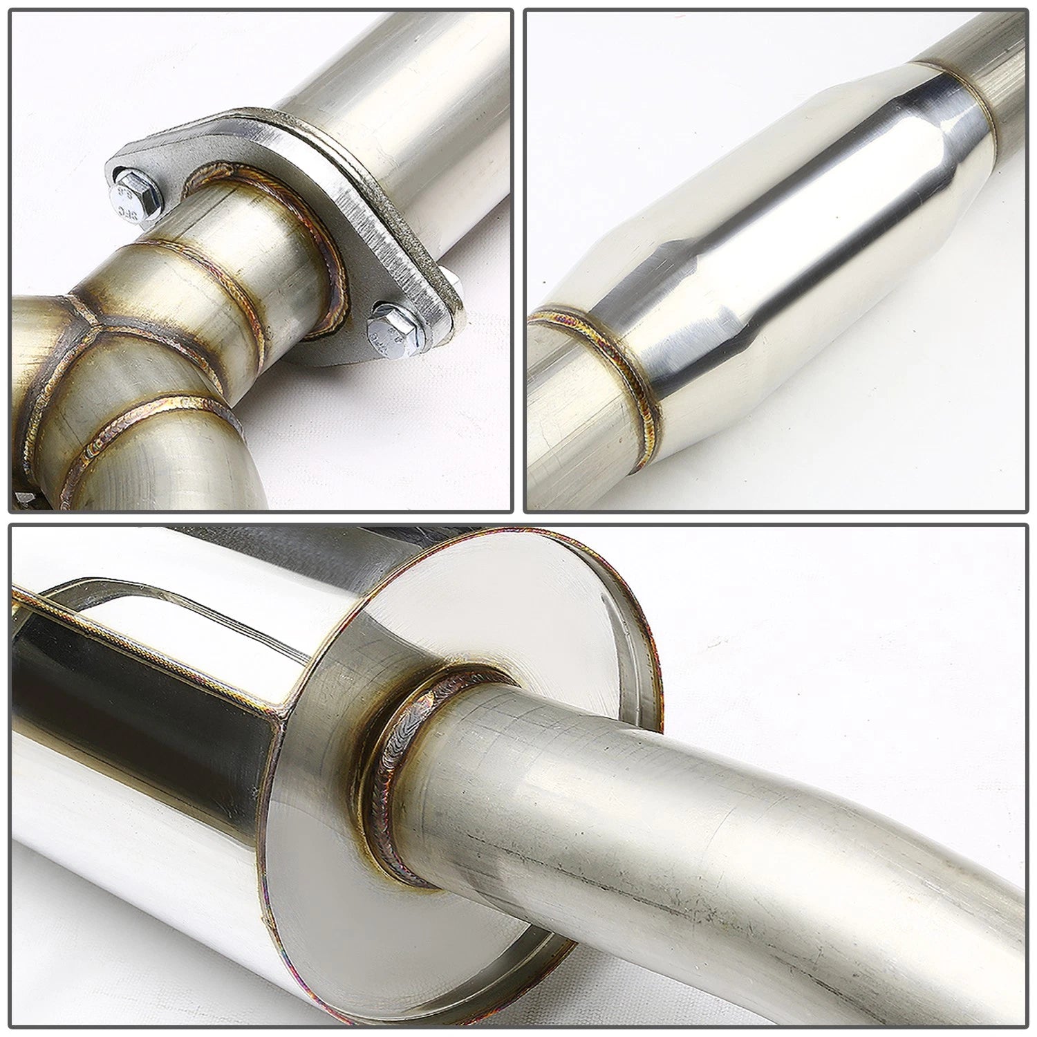 Dual 4" Rolled Muffler Tip Racing Catback Exhaust for Nissan Altima (2007–2012)