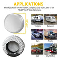 Set of 4 Tire Wheel Covers for RV Trailer (27-29 Inch) Silver