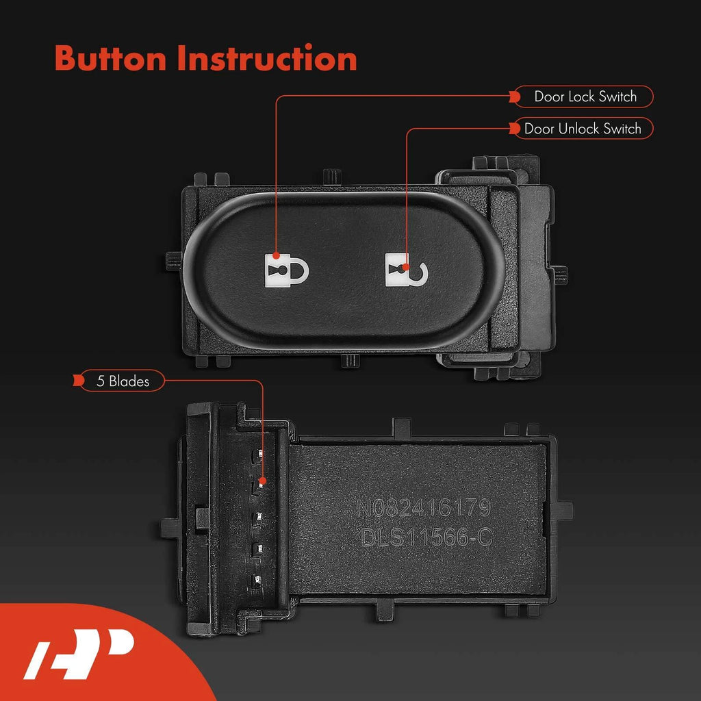 Front Door Lock Switch for Chevy Impala (2006â2016)
