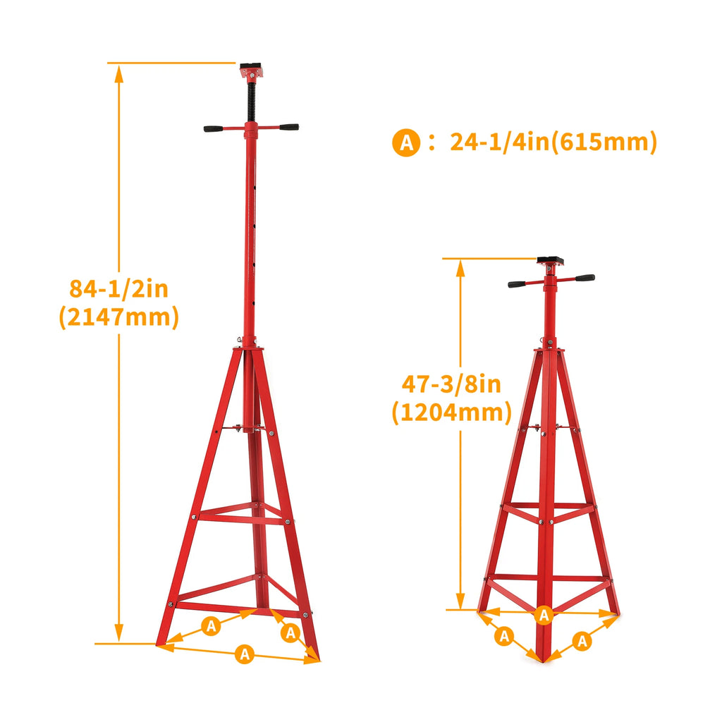 2 Ton Auto Under Hoist Jack Stand for Repair Shops (55.6"-79.5")