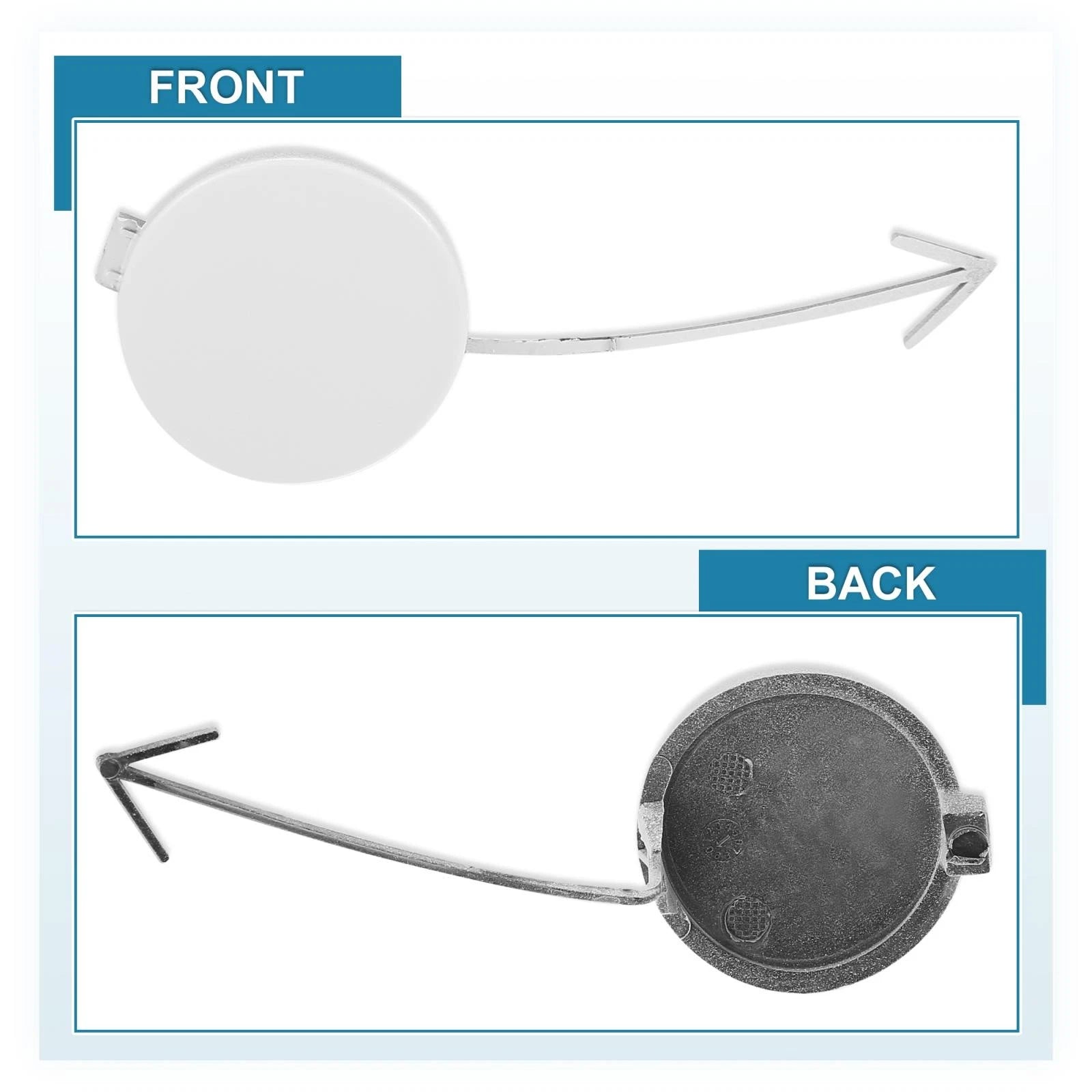 White Front Bumper Tow Hook Cover 5C6807241 for Volkswagen Jetta (2012–2014)
