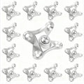 Set of 12 Zinc Alloy 90 Degree Black Corner Brackets for Furniture