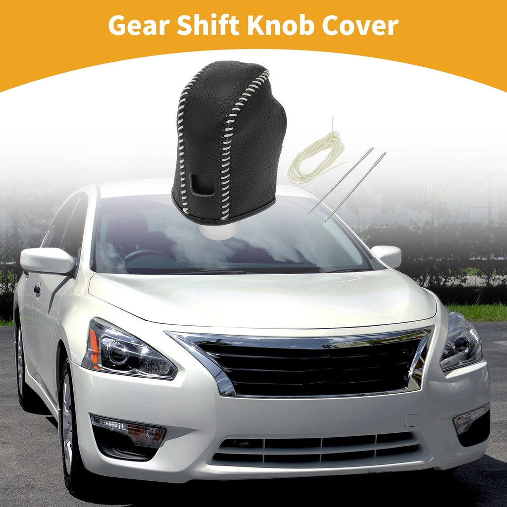 1 Pc Gear Shift Knob Cover for Nissan Altima (2019–2024) Pebbled Black Beige