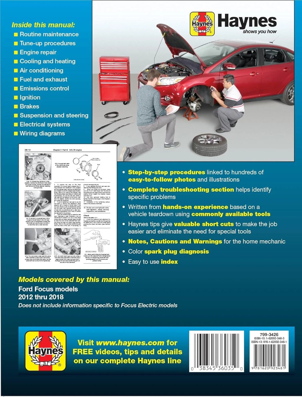 Shop Manual for Ford Focus (2012-2014)