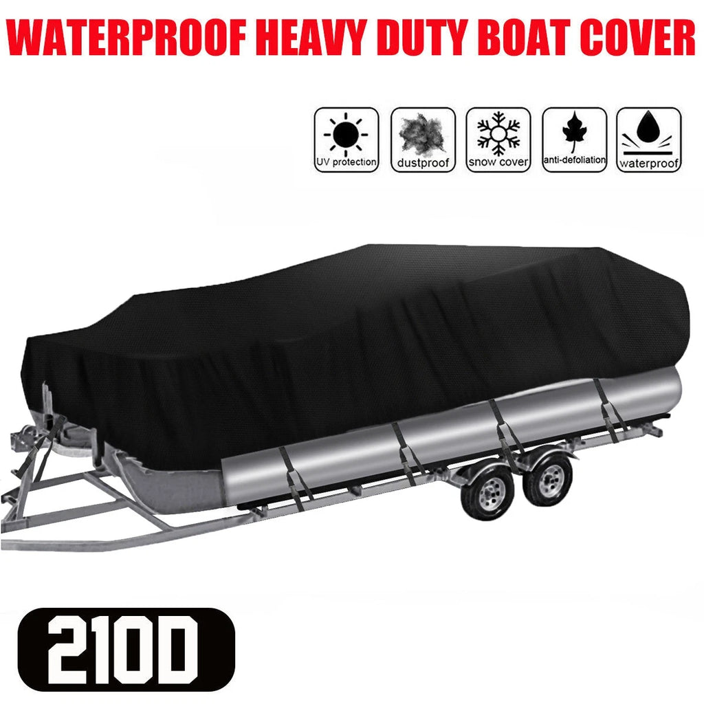 Pontoon Boat Cover for 210D (96"/102" Beam)