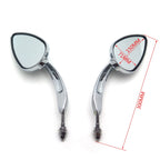 Chrome Skull Flame Side Mirrors for Harley Wide Glide FXWG (1980–2000)