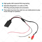 12V Bluetooth AUX Receiver Module with 2RCA Cable for Car Audio