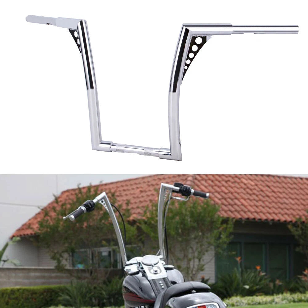 16" Rise Ape Hanger Handlebars 1.25" Fat for Harley Softail Dyna Sportster