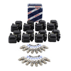 Set of 8 Ignition Coils & 16 Double Platinum Spark Plugs for Mercedes V8 (4.3, 5.0)