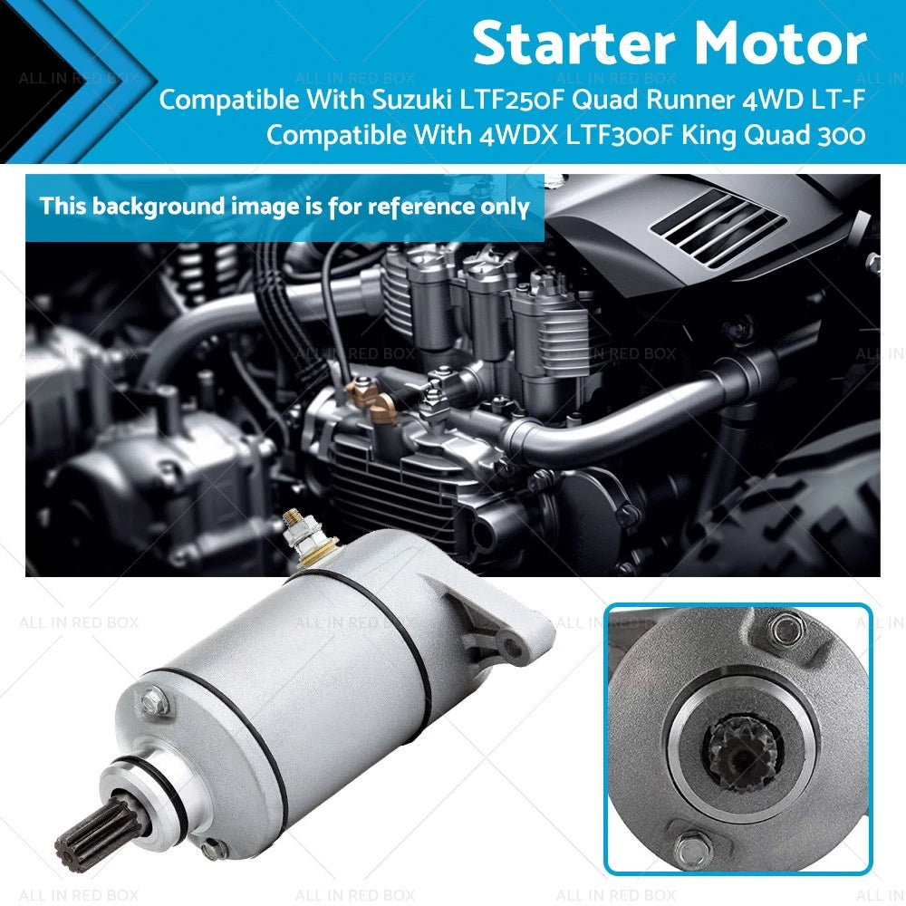 Starter Motor for Suzuki LTF250F Quad Runner 4WD, LTF300F King 300 (1998–2006)