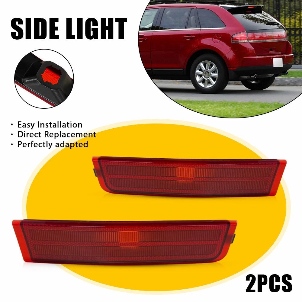 2X Rear Red Bumper Marker Light Housing for Lincoln MKX (2007–2010) 7A1Z15A201B