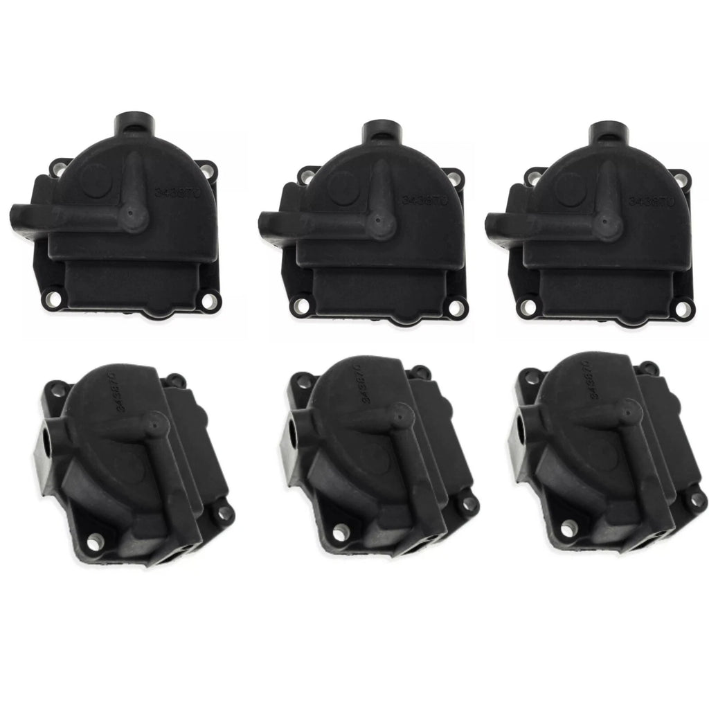 Set of 6 Carburetor Float Bowl Chambers for OMC Johnson Evinrude (433000, 766418)