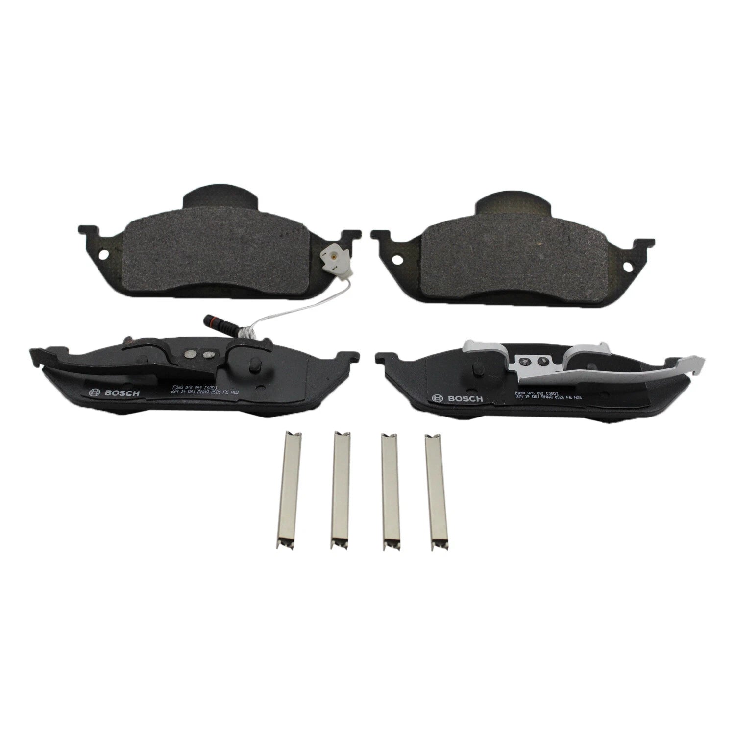 Set of 4 Bosch QuietCast Front Semi-Metallic Brake Pads for Mercedes W163 (1998–2005)