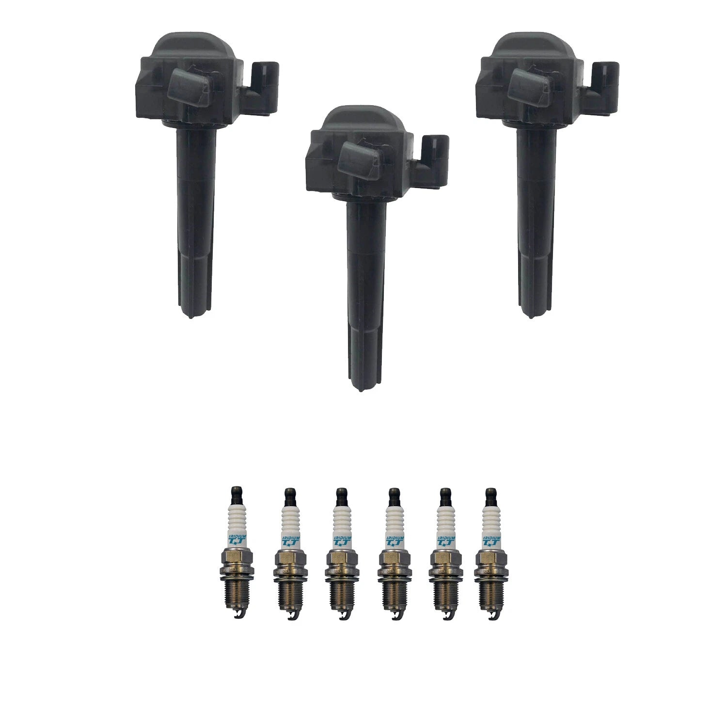 Set of 3 Ignition Coils & 6 Denso Iridium Spark Plugs for Toyota Camry (1997–2001)