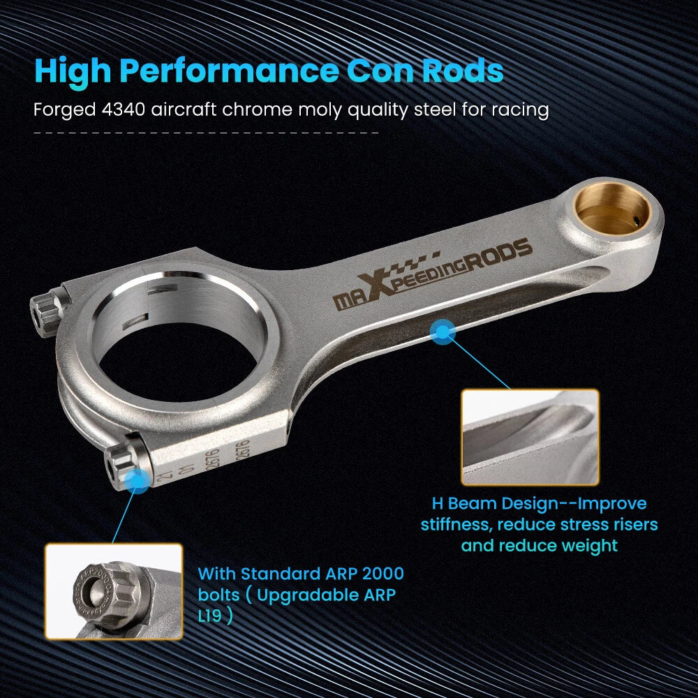 Forged Connecting Rods with ARP Bolts for Ford Focus ZX3 (2000–2004)