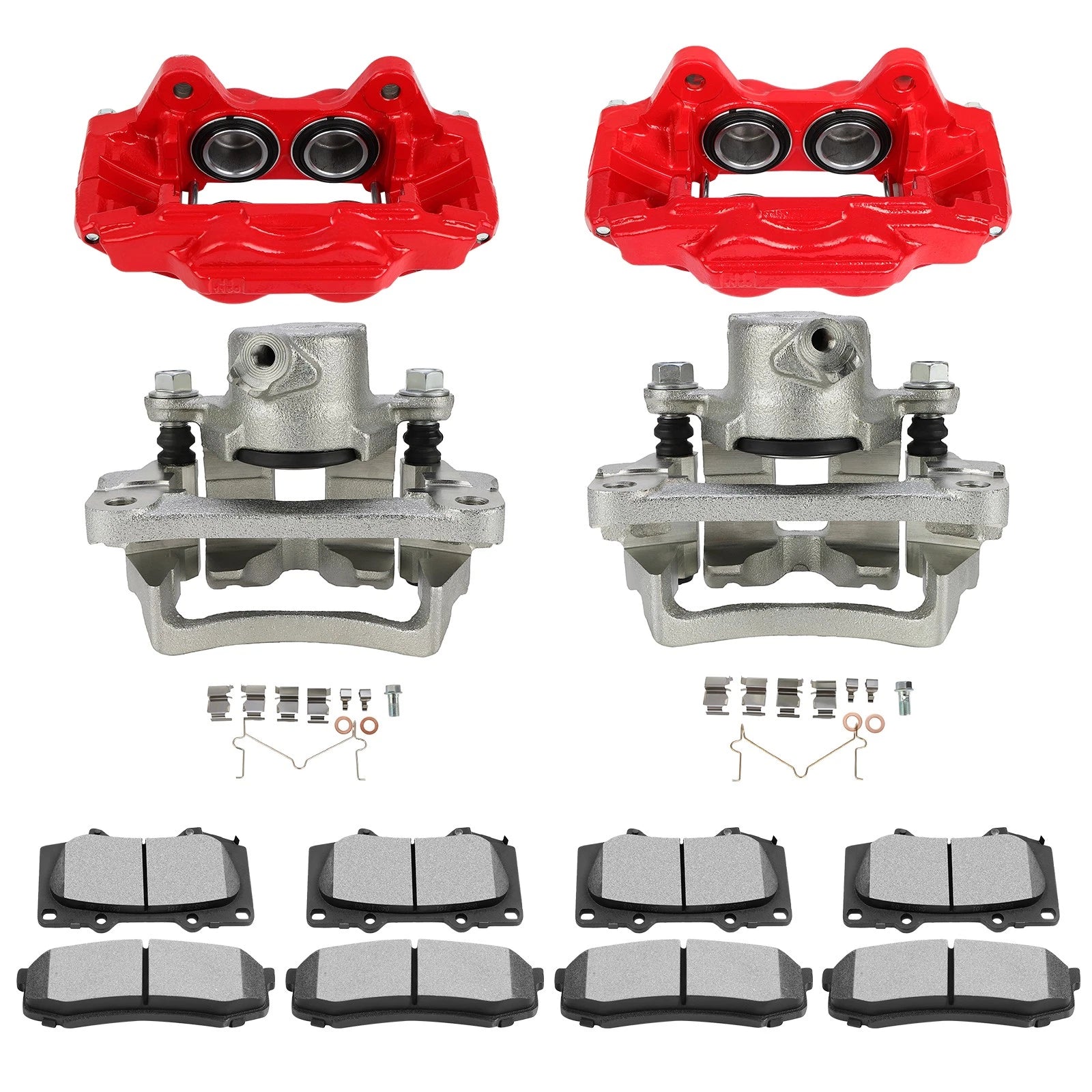 Front & Rear Brake Calipers w/ Ceramic Pads for Toyota FJ Cruiser (2007–2014)