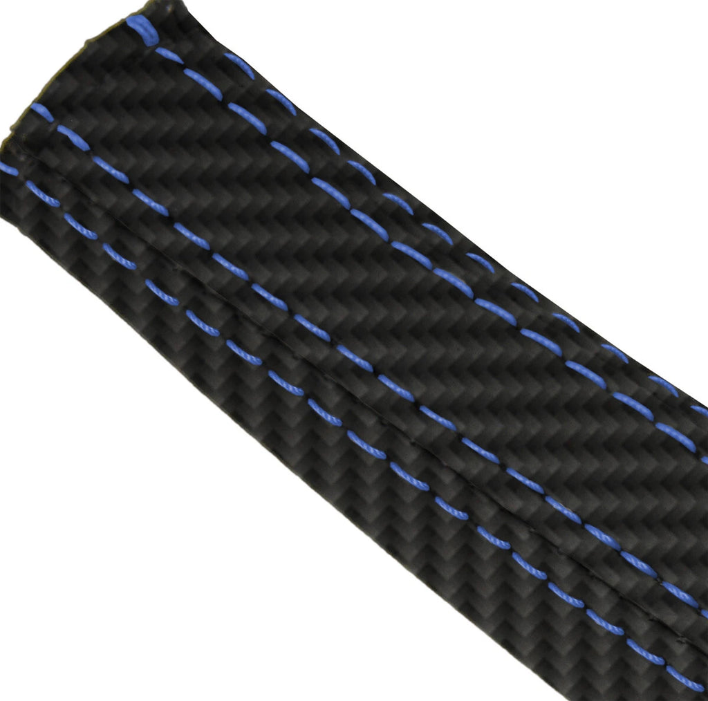 E Brake Boot Cover for Nissan 350Z (2003–2008) Carbon Fiber Blue Stitch