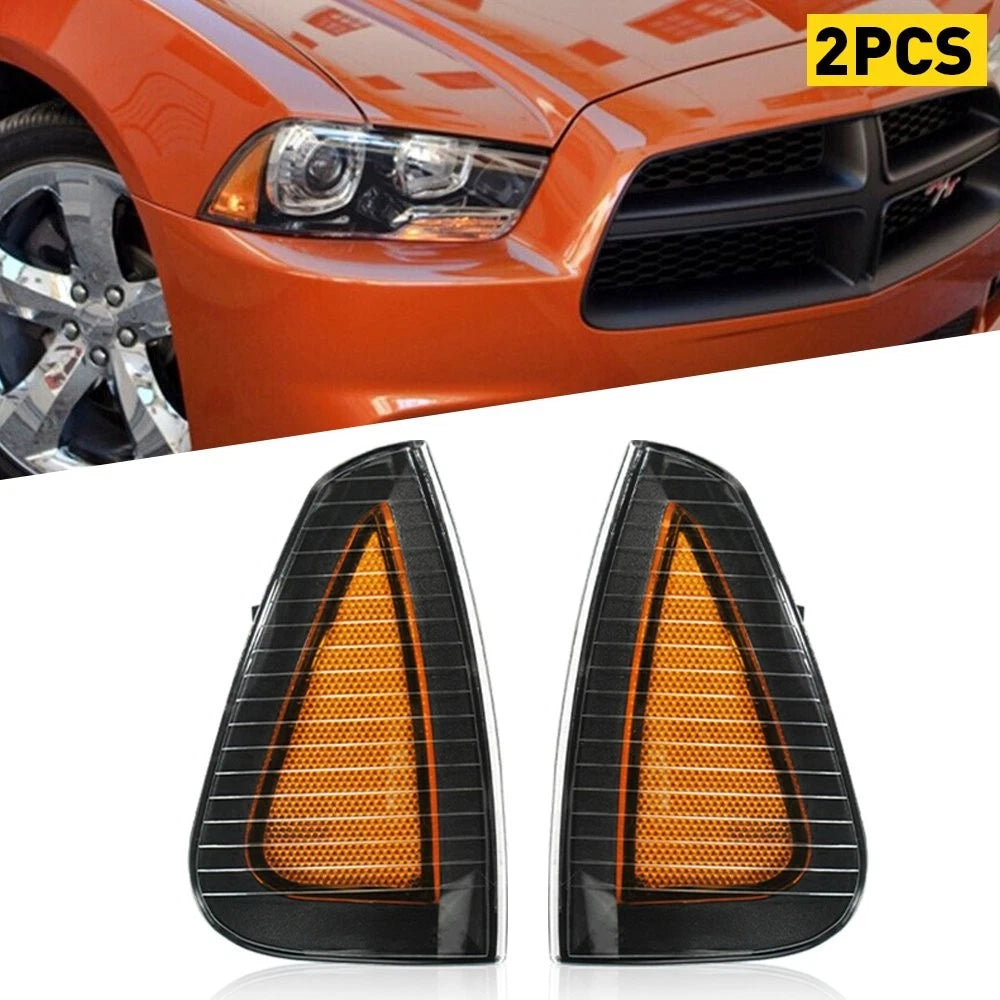Amber Lens Parking Corner Signal Marker Lights for Dodge Charger (2006–2010)