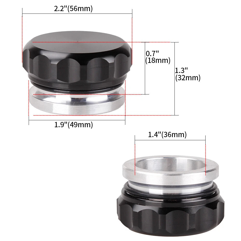 2 Inch Aluminum Weld On Filler Neck & Cap for Oil Fuel Water Tank