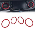 A/C Vent Ring Inner Trim Covers for Toyota Tacoma (2016–2022) Red