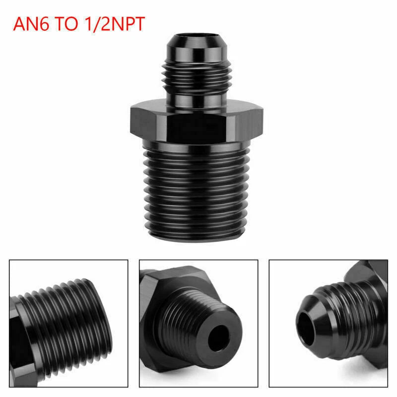 AN4 AN6 AN8 AN10 AN12 NPT Straight Fuel Oil Air Hose Fitting Male Adapter