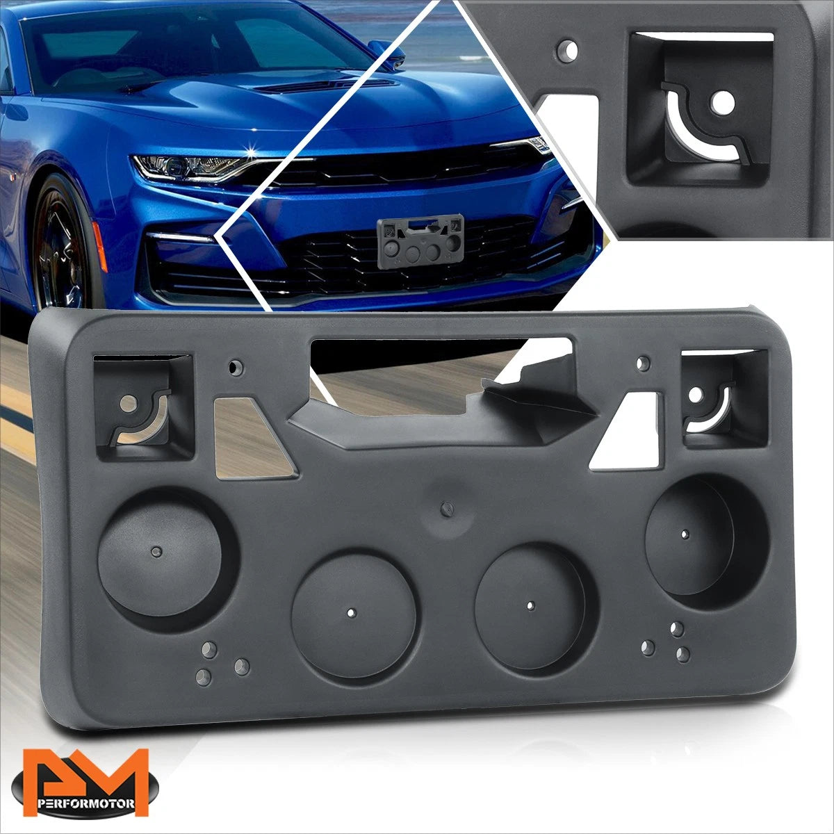 Front Bumper License Plate Tag Mounting Bracket for Chevy Camaro (2019–2021)