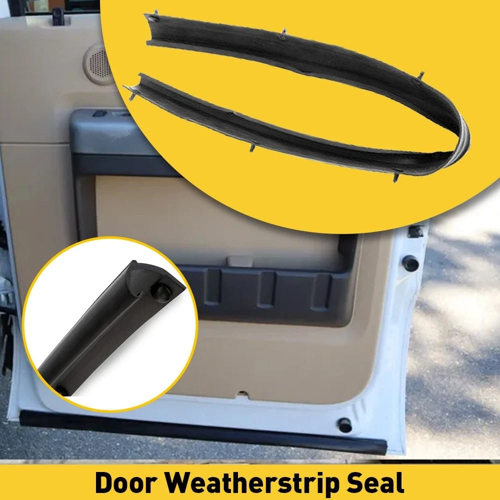 Rear Door Weatherstrip Seal Rubber for Ford F250 F350 Super Duty (1999–2017)